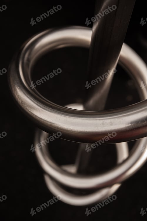 Preview: Abstract Industrial Background Of Toned Detail Of A Metallic Spiral