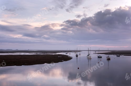 Preview: A Pink Glow In The Sky At Dawn Over North Norfolk
