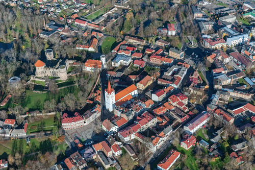 Preview: Aerial View Over The Cesis City (Latvia)
