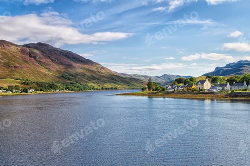 Preview: Aerial View Of Scottish Isle Of Skye During Sunny Summer Day In Uk