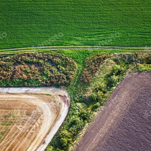 Preview: Aerial View Over The Agricultural Fields