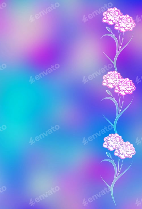 Preview: Bouquet Of Flowers Carnation. Beautiful Flower Garden