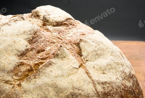 Preview: Cut Malt Bread Handmade On Wooden Background