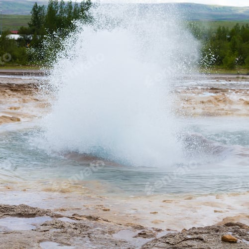 Preview: Strokkur Geothermal Area. Strokkur Geyser Eruption, Iceland