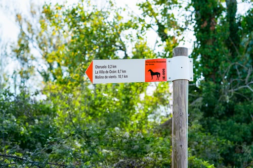 Preview: Horse Route Sign In Oteruelo Inhabited Village Of The OcĂłn Valley In The Autonomous Community Of La