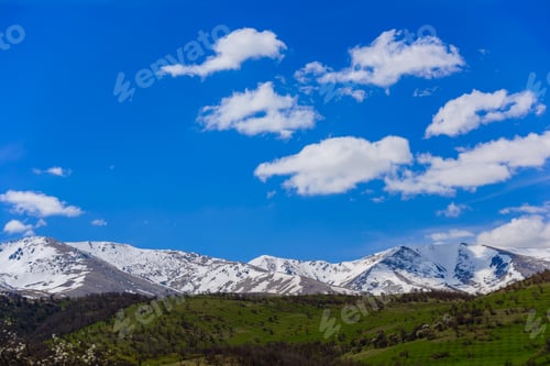 Preview: Spring Landscape With Snowy Mountains, Armenia