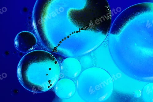 Preview: Abstract, Colorful Composition With Oil, Water And Ink