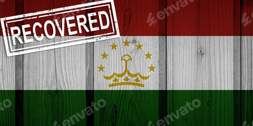 Preview: Flag Of Tajikistan That Survived Or Recovered From The Infections Of Corona Virus Epidemic Or