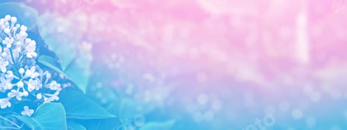 Preview: Bright And Colorful Flowers Lilac On The Background Of Spring Landscape.