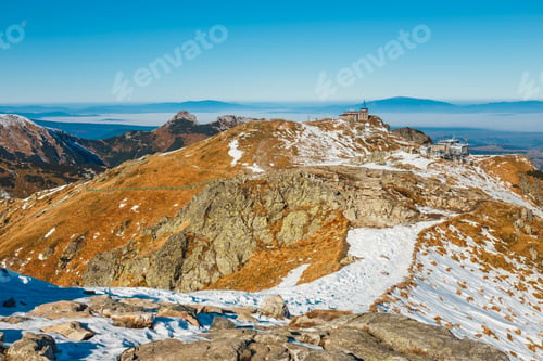 Preview: Autumn Mountain Landscape, Red Peaks In Tatra Mountains
