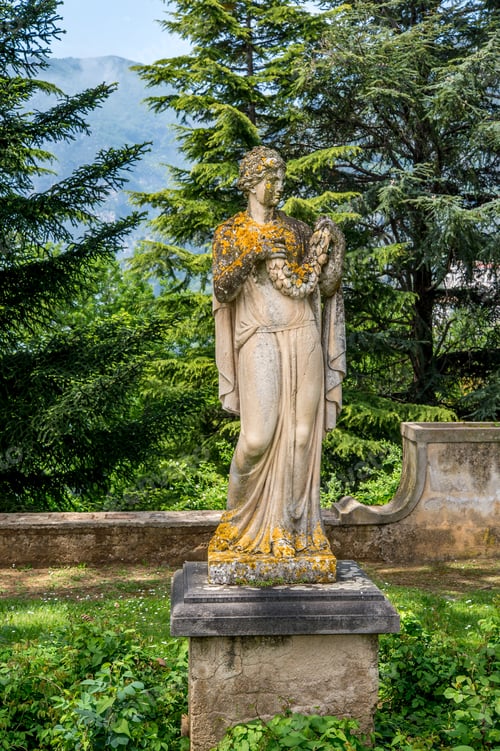 Preview: Sculpture At Ravello Villa, Amalfi Coast, Italy.