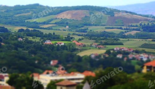 Preview: Beautiful Summer Landscape Fields, Village Near Topola,Serbia