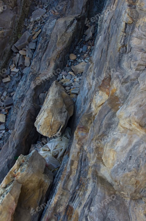 Preview: Rock Formations And Stones Of The Sea Coast, Weathered And Smoothed By Waves