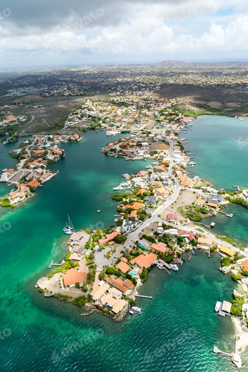 Preview: Aerial From A Helicopter - Views Around Curacao A Caribbean Island