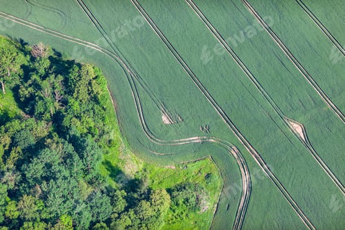Preview: Aerial View Over The Rural Fields