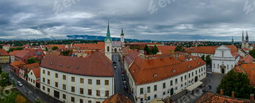 Preview: Church Of St. Mark And Parliament Building Zagreb, Croatia.