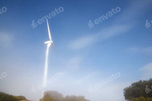 Preview: Wind Turbine For Electric Power Production, Zaragoza Province, Aragon In Spain.