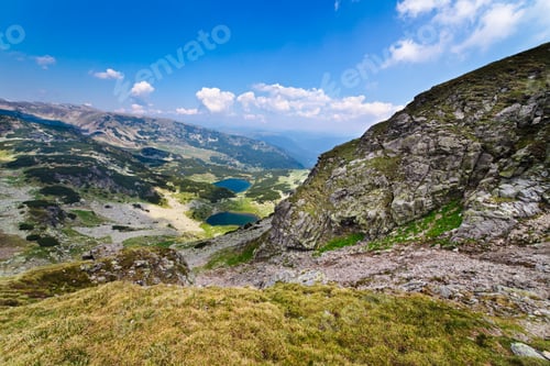 Preview: Lakes Vidal And Calcescu In Parang Mountains, Visible From Setea Mare Peak
