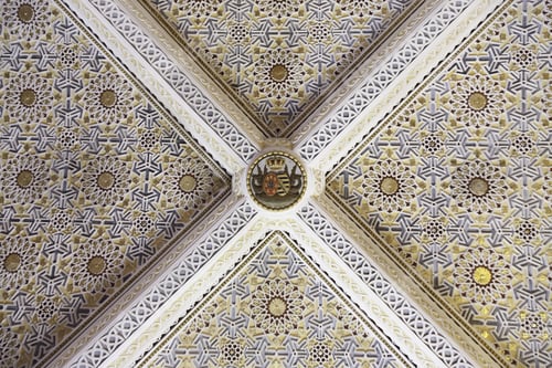 Preview: Painted And Decorated Ceiling, Interior Detail Of An Ancient Building, Decoration And History