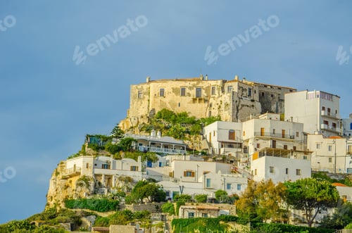 Preview: View Of The Old Town Of Italian City Peschici, Puglia.