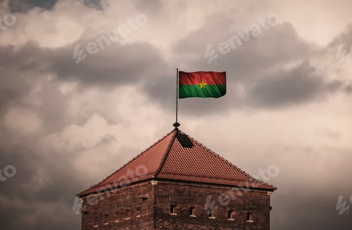 Preview: Flag With Original Proportions. Flag Of The Burkina-Faso