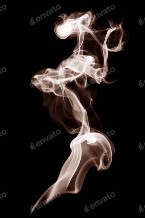 Preview: Smoke Shapes On Black Background
