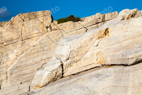 Preview: Aegean Seashore And Marble Rocks In Aliki, Thassos Island, Greece