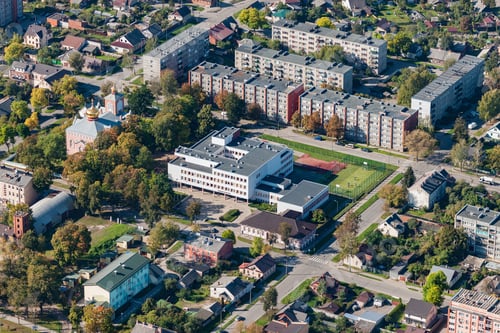 Preview: Aerial View Over The Daugavpils City (Latvia)
