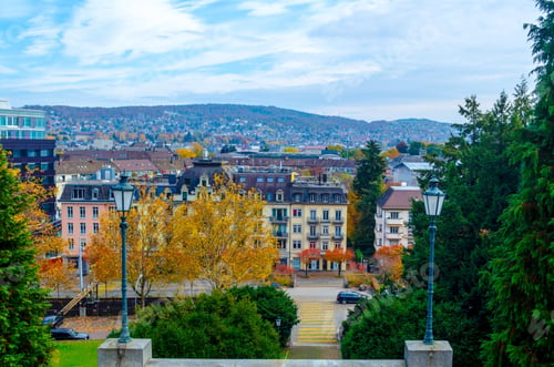 Preview: Aerial View Of Zurich Taken From The Enge Church