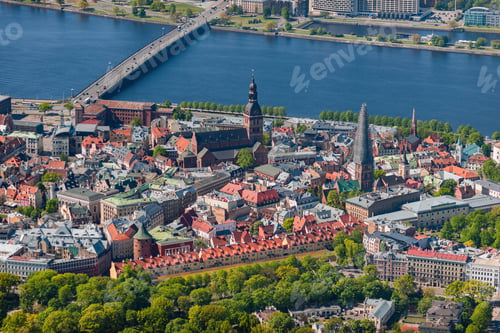 Preview: Aerial View Over The Riga Old City