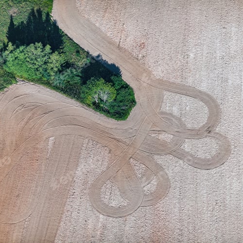 Preview: Aerial View Over The Rural Fields
