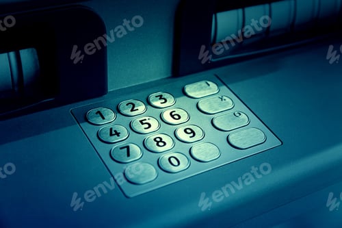 Preview: Atm Keyboard, Detail Of A Machine To Get Cash, Bank And Finance