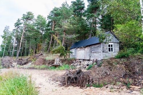 Preview: Abandoned Ruins Of Old Rock Building In Latvia Countryside