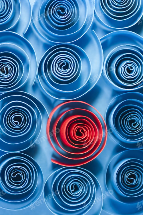 Preview: Macro, Abstract, Background Picture Of Colored Paper Spirals On Paper Background