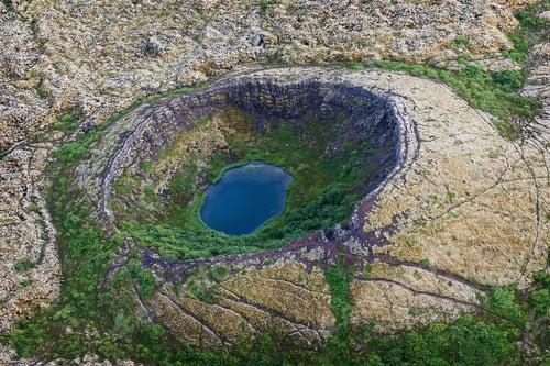 Preview: Aerial View Over The Mountains And Hills In Iceland