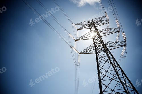 Preview: Power Line In Zaragoza Province, Aragon, Spain