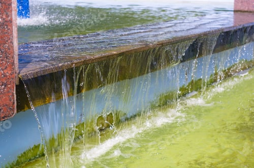Preview: Fountain In City Park On Hot Summer Day