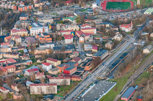 Preview: Aerial View Over The Cesis City (Latvia)