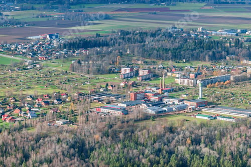 Preview: Aerial View Over The Priekuli Town (Latvia)