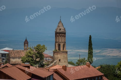Preview: Sighnaghi Panoramic View, Kakheti Region Of Georgia. A Popular Place Among Tourists. City Of Love