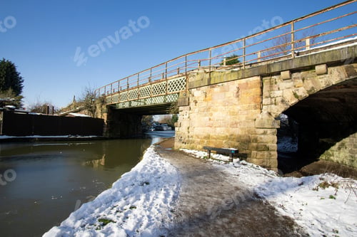 Preview: Canal Tow Path And Bridge In Winter