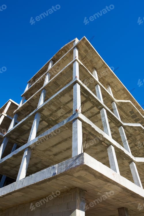 Preview: Reinforced Concrete Slabs Of A Residential Building Under Construction.