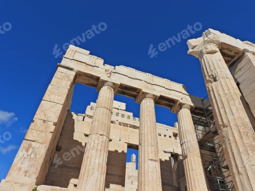 Preview: Iconic Porch Of Caryatids Statues In Erechtheion, Acropolis Hill, Next To Famous Parthenon An