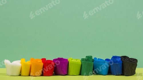 Preview: Colorful Abstract Composition With Crepe, Lights And Shadows