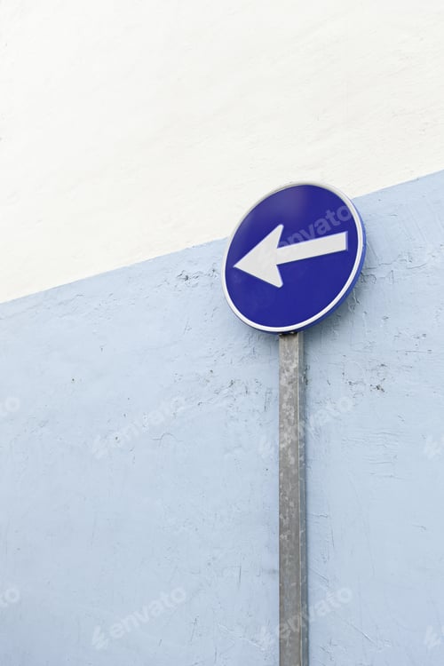 Preview: Arrow Traffic, Signal Indication In The City, Information Arrow Symbol And Arrow
