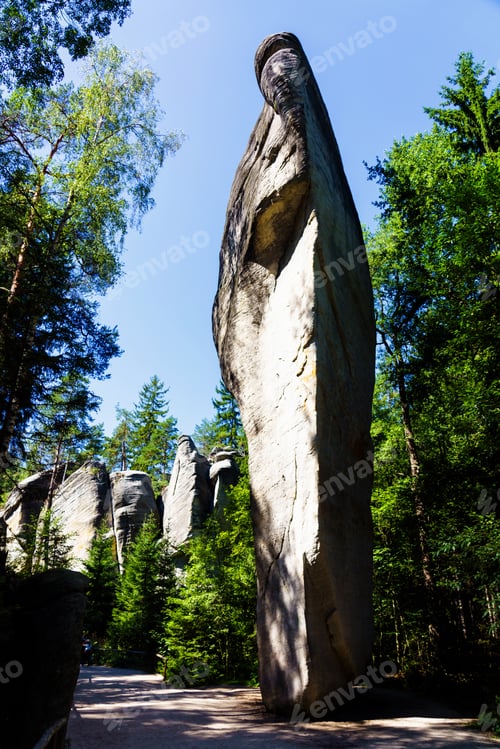 Preview: Adrspach Teplice National Park. Rock Town Of Sandstone Rock Peaks And Formations In Czech Republic