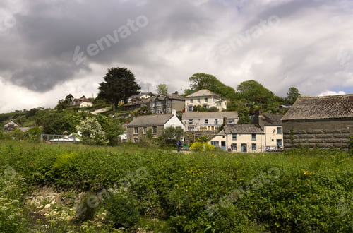 Preview: Pentewan Village In Cornwall, Uk