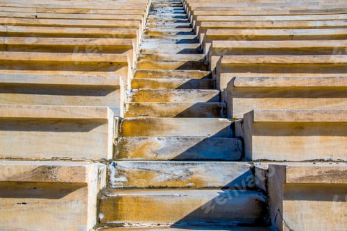 Preview: Detail Of Seats In Panathenaic Stadium Or Kallimarmaro In Athens
