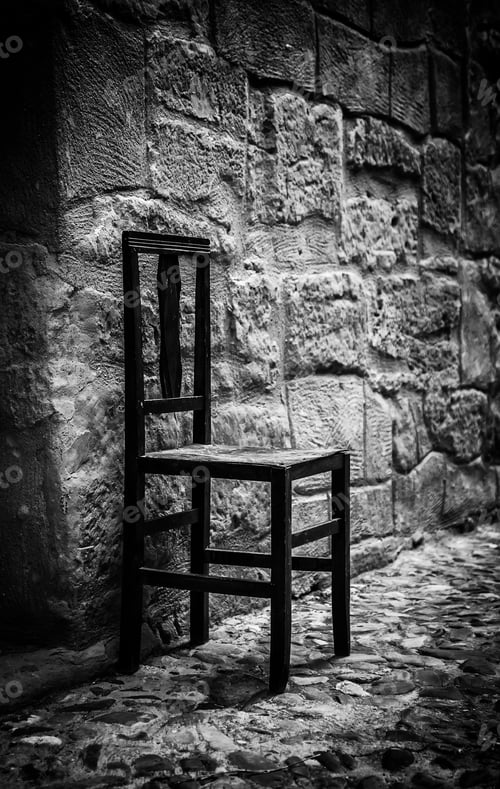 Preview: Old Wooden Chair, Detail Of Relaxation And Rest