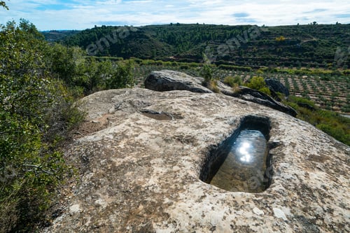 Preview: The Saladar Tombs In Set Valley, El Cogul Municipality Of Les Garrigues Region In Lleida Province